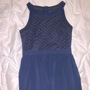 Navy blue lace Francesca’s dress